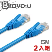 Bravo-u Cat6超高速傳輸網路線(5米) 2入組