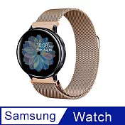 Samsung Galaxy Watch 40/42/44mm通用 米蘭尼斯磁吸式錶帶(錶帶寬度20mm) 金