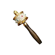 十相自在-合金雙軸承靜音六字真言手搖轉經輪2入 銀色