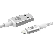 mophie MFi認證 300cm USB-A To Lightning 編織快速充電傳輸線 白色