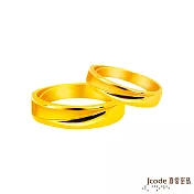 J’code真愛密碼金飾 陪伴黃金成對戒指