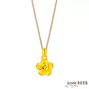 J’code真愛密碼金飾 發財有錢花硬金墜子 送黃鋼項鍊