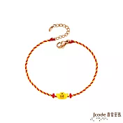 J’code真愛密碼金飾 帶財元寶硬金編織手鍊
