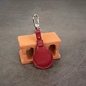 感應水滴型大樓晶片牛皮鑰匙皮套-多色任選  玫瑰紅