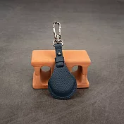 感應水滴型大樓晶片牛皮鑰匙皮套-多色任選  深藍色