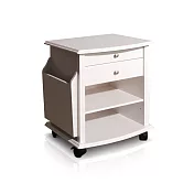 【C’est Chic】Winckelmann溫克爾曼雙抽雜誌邊櫃(附輪)-2色可選 白色