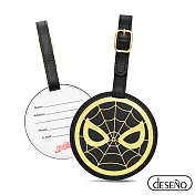 Deseno 笛森諾 燙金/燙銀皮革行李吊牌- 黑蜘蛛