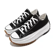 Converse 帆布鞋 Run Star Hike 男女鞋 低筒 鋸齒鞋 情侶鞋 黑 白 厚底 增高 168816C 27cm BLACK/WHITE/GUM