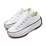 Converse 帆布鞋 Run Star Hike 男女鞋 低筒 鋸齒鞋 情侶鞋 白 厚底 增高 168817C 25cm WHITE/BLACK/GUM
