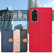 CITY都會風 紅米Redmi Note 11S 插卡立架磁力手機皮套 有吊飾孔 承諾黑