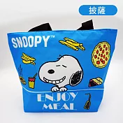 史努比SNOOPY 繽紛圖案外出手提袋 餐袋 便當袋 收納袋 購物袋 披薩