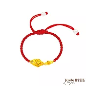 J’code真愛密碼金飾 元寶小虎硬金編織手鍊