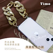 【Timo】多功能短鍊 手機鍊/腕帶/掛繩/手提/手鍊 華麗壓克力款- 咖啡色