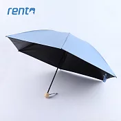 【rento】日式超輕黑膠蝴蝶晴雨傘 青