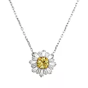 SWAROVSKI施華洛世奇 太陽女神水晶墜鍊-黃