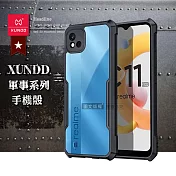 XUNDD 軍事防摔 realme C11 2021 鏡頭全包覆 清透保護殼 手機殼(夜幕黑)