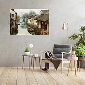 【御畫房】江南印象 國家一級畫師手繪油畫60×90cm VF-16 (客製商品)