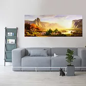 【御畫房】湖邊美景 國家一級畫師手繪油畫60×120cm VF-54 (客製商品)