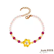 J’code真愛密碼金飾 綻放美麗寶石黃金手鍊
