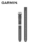 GARMIN QuickFit 22mm 矽膠錶帶 深邃灰錶帶銀錶扣