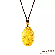 J’code真愛密碼金飾 觀音保庇黃金墜子(無墜頭)+棉繩款