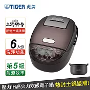 (日本製造) TIGER虎牌 6人份壓力IH炊飯電子鍋(JPK-G10R)