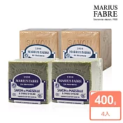 法國法鉑-經典馬賽皂四入組(橄欖油*2、葵花籽油*2)-400g