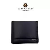【CROSS】臺灣總經銷 限量2折起 頂級義大利小牛皮9卡男用皮夾 洛非諾系列 全新專櫃展示品 (黑色 贈禮盒提袋)