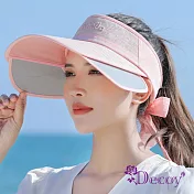 【Decoy】活力海灘＊伸縮帽沿空頂遮陽帽 淺粉