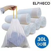 美國ELPHECO 拉繩束口垃圾袋30L ELPH103 (2組/6入)