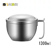 韓國SAEMMI 304可攜式泡麵隔熱碗1300ml附蓋 SM-A2-1300臺灣製