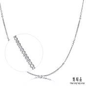 【點睛品】機織素鍊 18K金項鍊 45cm 18K金