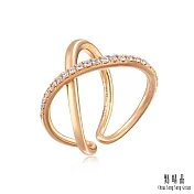 【點睛品】Daily Luxe 30分優雅交錯鑽石戒指 13 18K玫瑰金