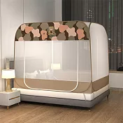 【巴芙洛】夜夜好眠超大空間蒙古包大方頂防蚊蚊帳 迷彩熊