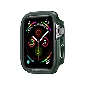 軍盾防撞 抗衝擊 Apple Watch Series SE/6/5/4 (40mm) 鋁合金雙料邊框保護殼 (軍墨綠)