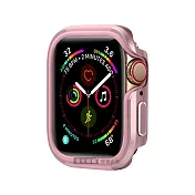 軍盾防撞 抗衝擊 Apple Watch Series SE/6/5/4 (44mm) 鋁合金雙料邊框保護殼 (玫瑰粉)