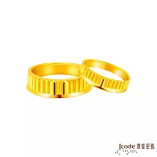 J’code真愛密碼金飾 獨一無二黃金成對戒指