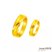 J’code真愛密碼金飾 綿長依戀黃金成對戒指