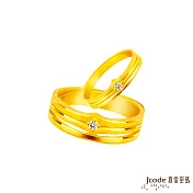 J’code真愛密碼金飾 愛的默契黃金成對戒指