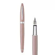 (免費客製化)HAPPYMT開心鋼筆銀夾 筆尖-F 灰櫻