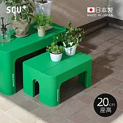 【日本squ+】Decora step日製多功能墊腳椅凳(高20cm)  -綠