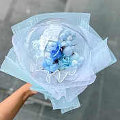 【Flower Plus】 天空藍|香皂花花束 波波球花束