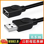 USB2.0 A公對A母延長線-0.5米