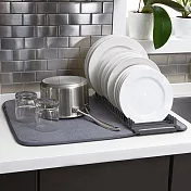 《Umbra》吸水墊+碗盤瀝水架 | 餐具 碗盤收納架 流理臺架 - 昏灰