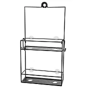 《Umbra》吊掛式雙層浴室置物架 | 浴室收納架 瓶罐置物架 - 墨黑