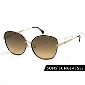 【SUNS】時尚大框墨鏡 歐美秘戀太陽眼鏡 質感鑲鑽金屬簡約框 檢驗合格 抗UV400 漸層茶桔