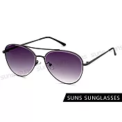 【SUNS】時尚飛行員墨鏡 雙圈漸層系列 超輕量男女適用 檢驗合格 抗UV400 漸層灰