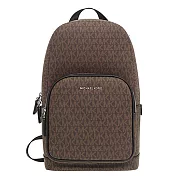 MICHAEL KORS 滿版LOGO-PVC皮革後揹包 咖啡