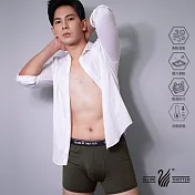 【遊遍天下】MIT台灣製男款彈性透氣涼感內褲 四角褲 GP3002橄綠(無痕內褲 平口內褲 M-5L) M 橄綠