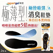 【expertgel樂捷】超薄型!極致吸濕消臭鞋墊 (S) 22.5~24.5cm